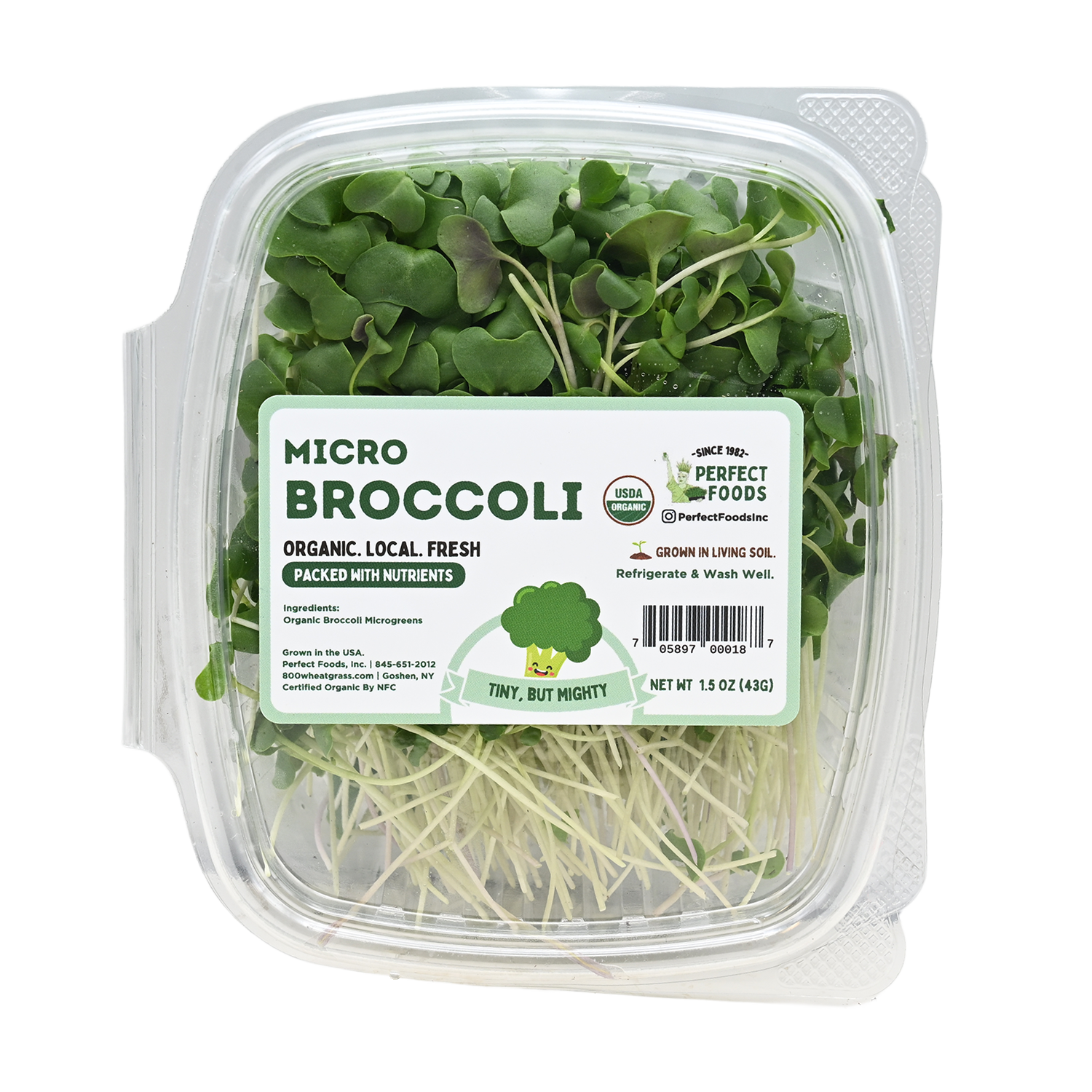 Broccoli Microgreens - Fresh, Organic 2 Broccoli Microgreens 1.5oz
